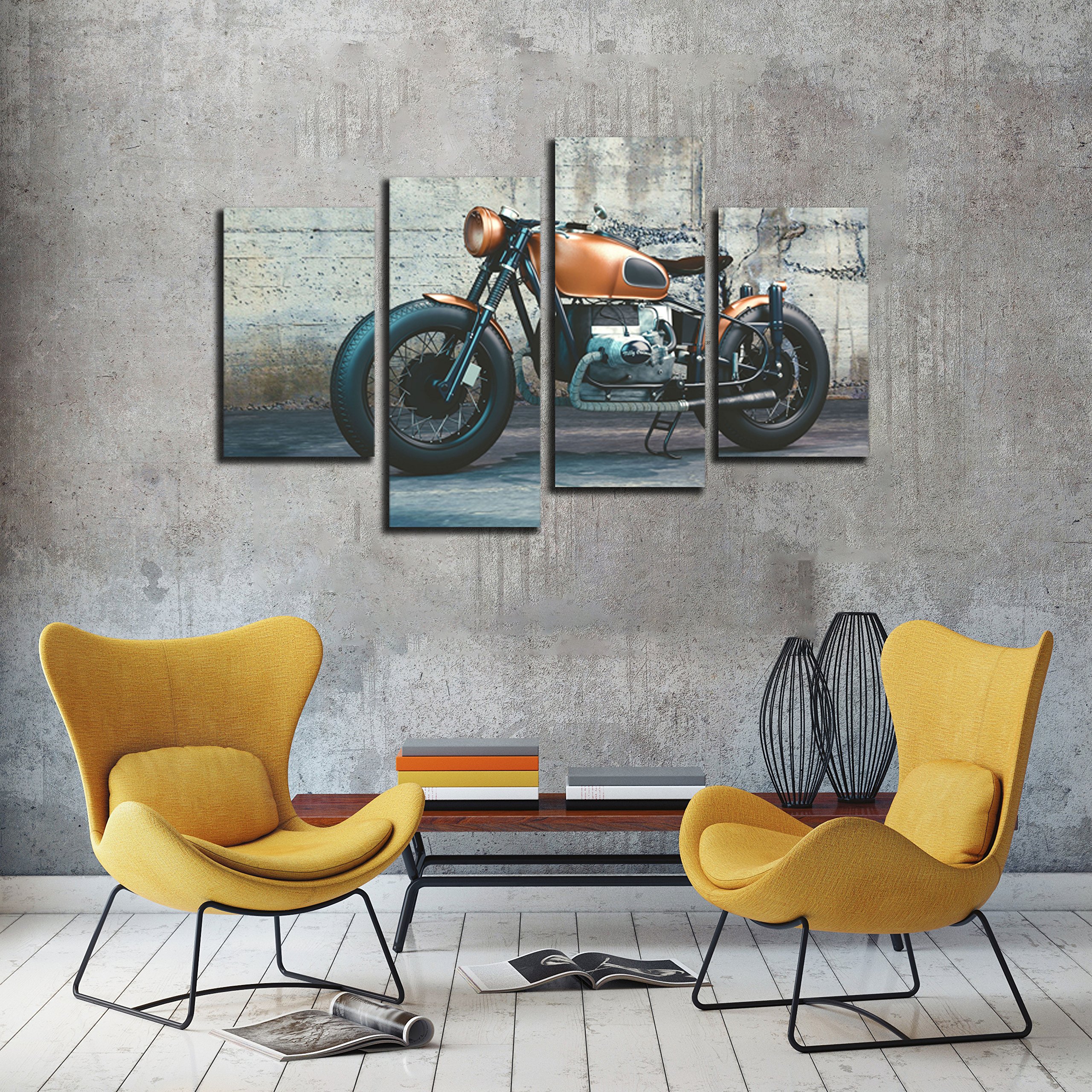 Amazon.co.jp: NAN Wind 4ピース モダンキャンバス絵画 ウォール